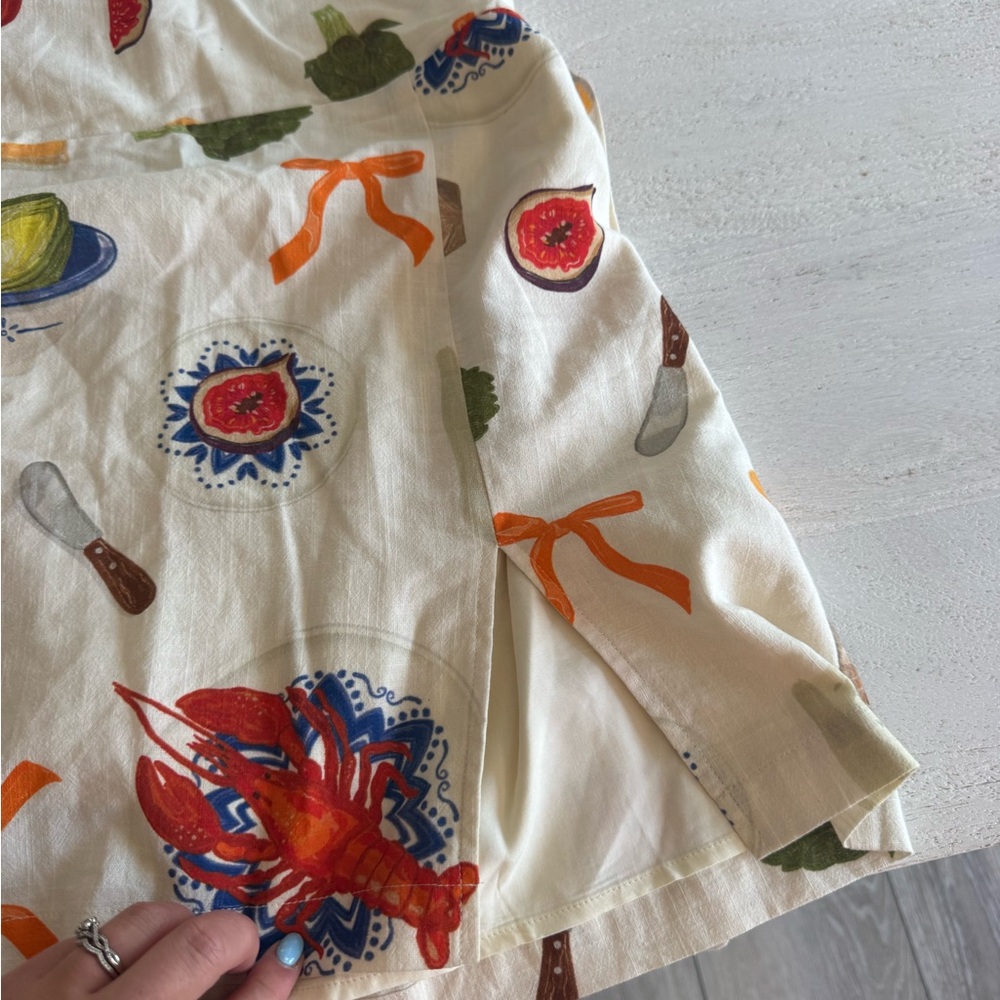 Lobster By The Sea Mini Dress White Bailey Rose Dress Large - Picture 6 of 7